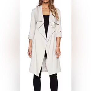 Soia & Kyo Light Cream Draped Trench Coat